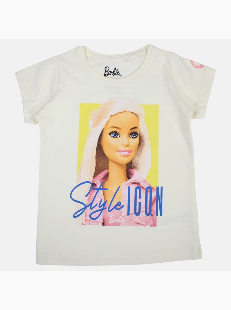 Barbie - Top fille avec imprimé Blanc - Kiabi