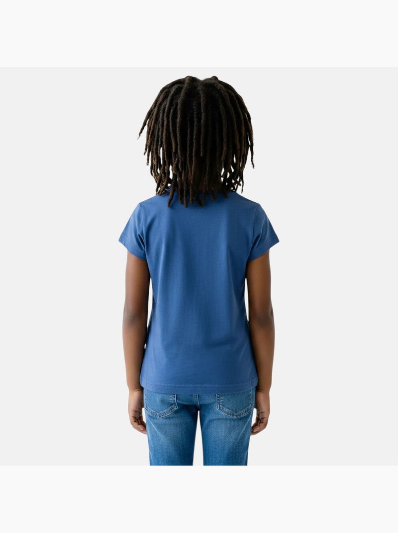 Barbie - Top fille avec imprimé Bleu marine - Kiabi