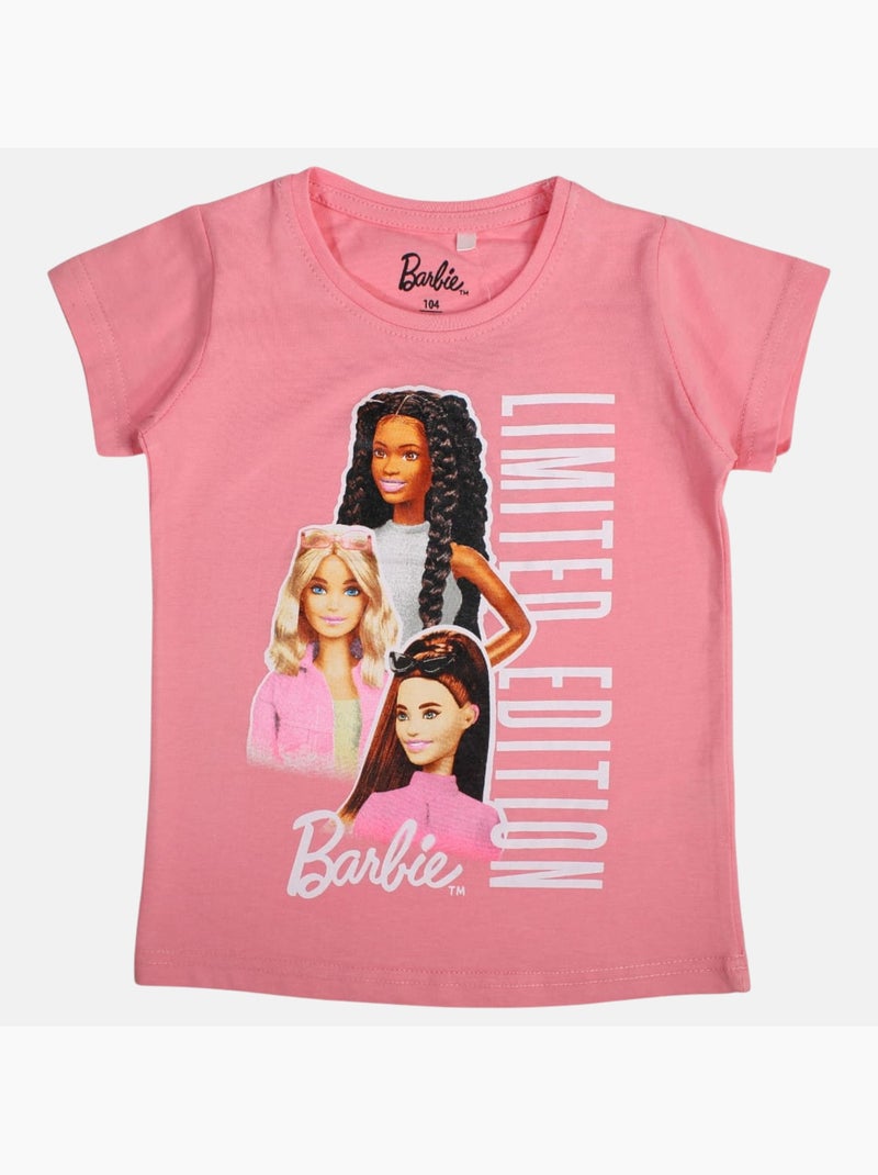 Barbie - Top fille avec imprimé Rose - Kiabi