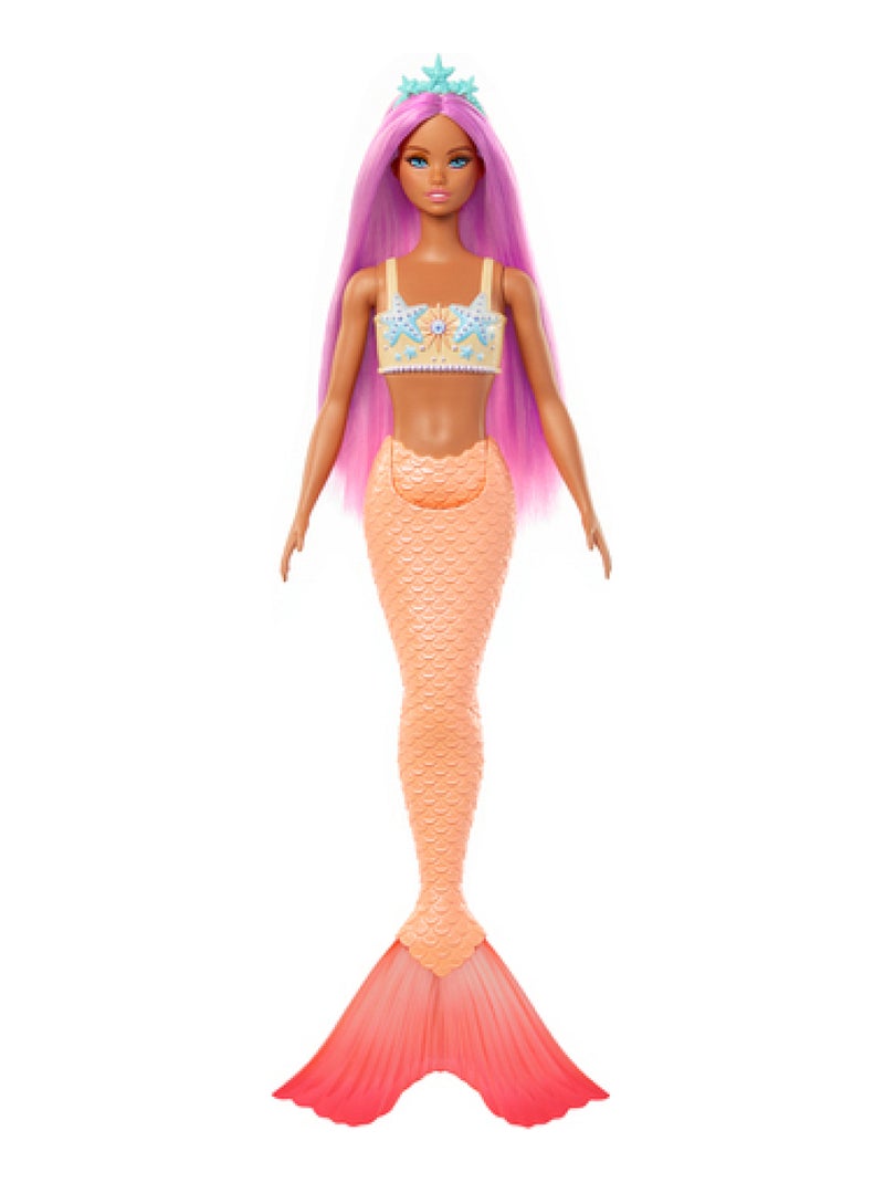Barbie A Touch of Magic _x_ Poupée sirene Orange - Kiabi