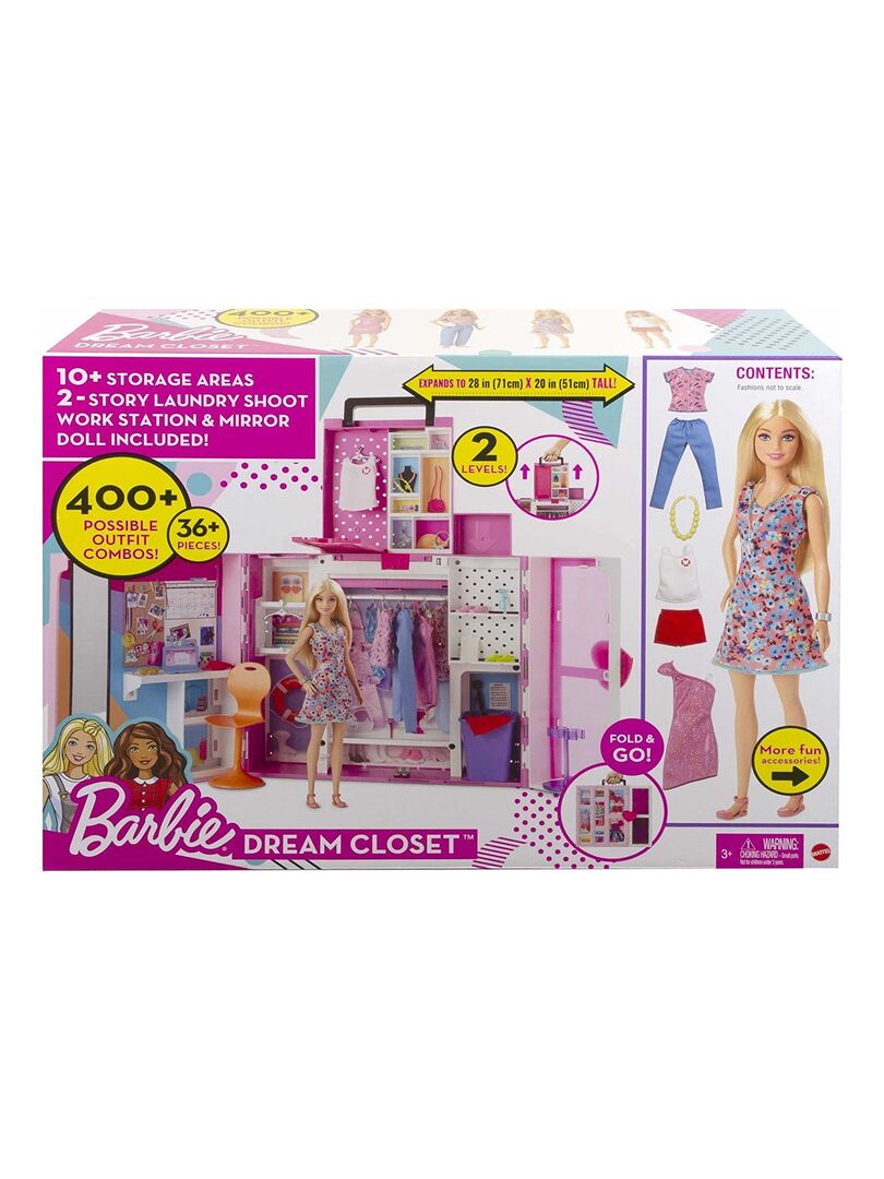 Lot de 26 barbie avec garde robe et vêtements - Barbie | Beebs