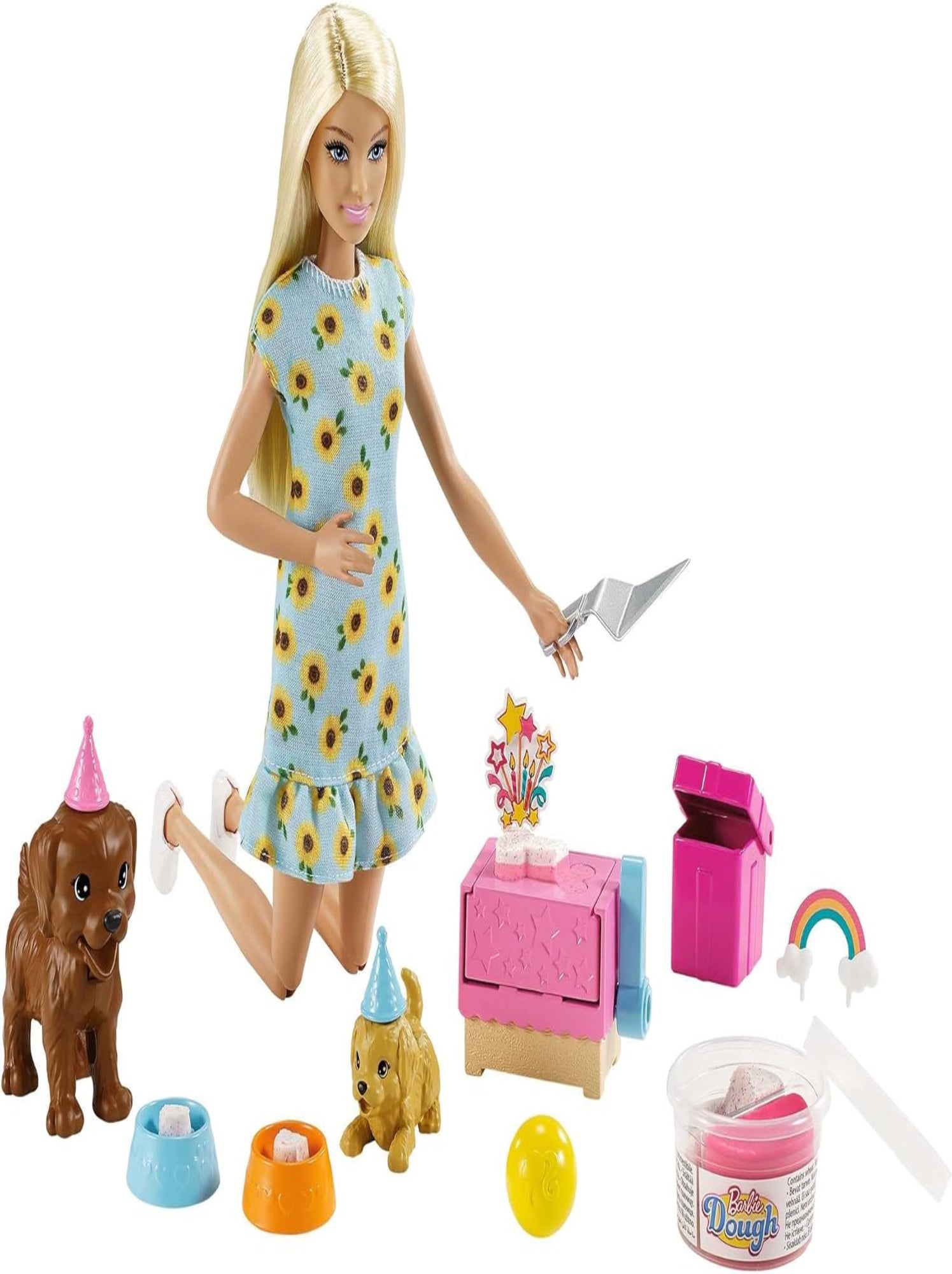 Barbie Promenade Des Chiens - Mattel - Avec Accessoires - Dès 3 Ans (Neuf)