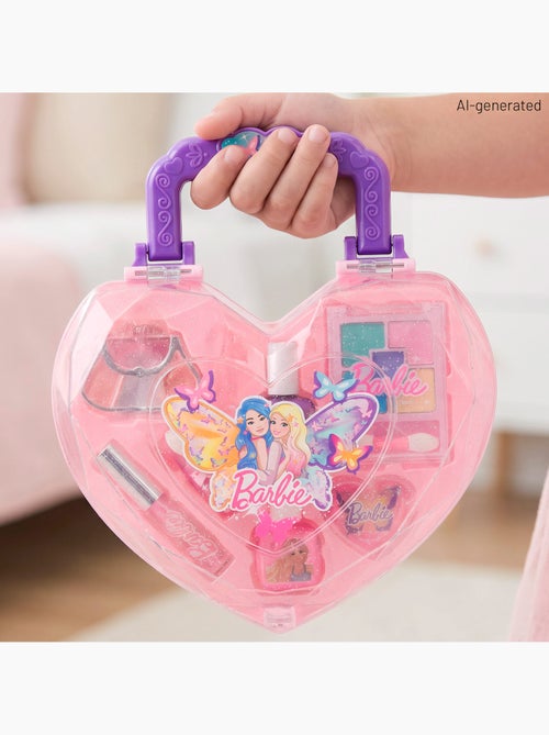 Barbie coffret de maquillage pour enfants en forme de cœur +5 ans - Kiabi