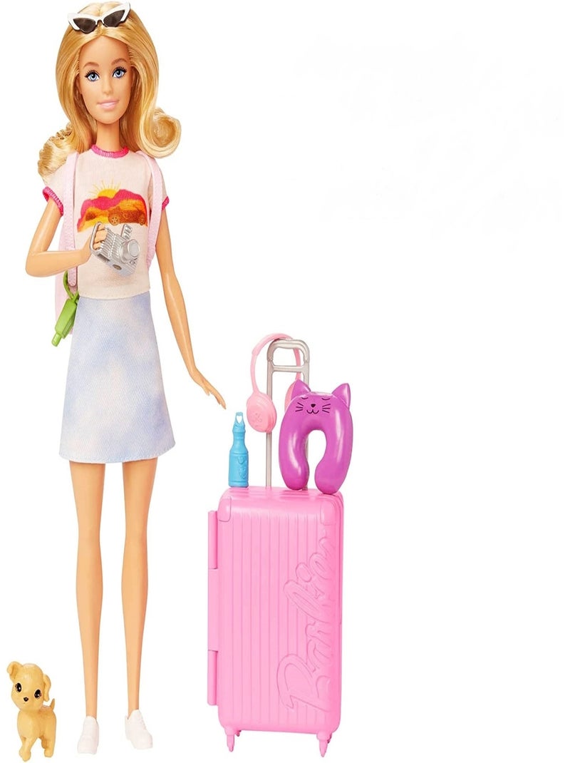 Barbie Coffret Poupée Malibu en Voyage avec Chiot Multicolore - Kiabi
