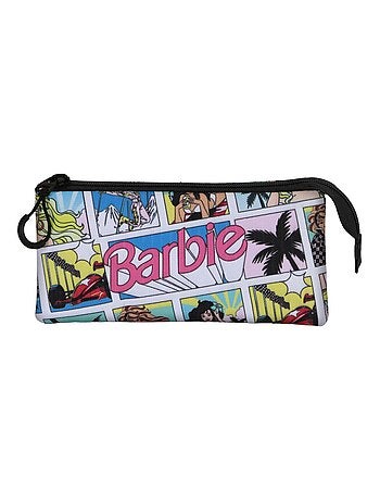 Barbie Comic Trousse Triple, Multicolore