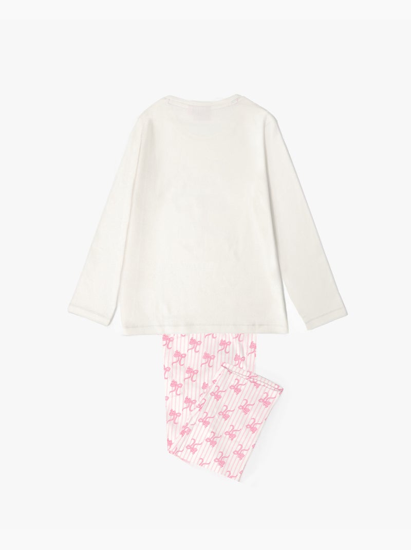 BARBIE Coquette Barbie Pyjama à manches longues pour filles Ecru - Kiabi