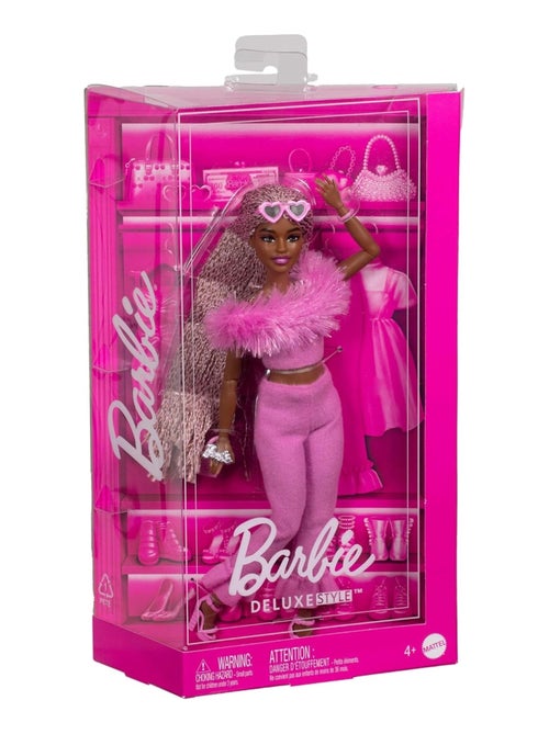 Barbie-Deluxe Style-Poupée Barbie à combinaison Rose - Kiabi Barbie-Deluxe Style-Poupée Barbie à combinaison Rose - Kiabi