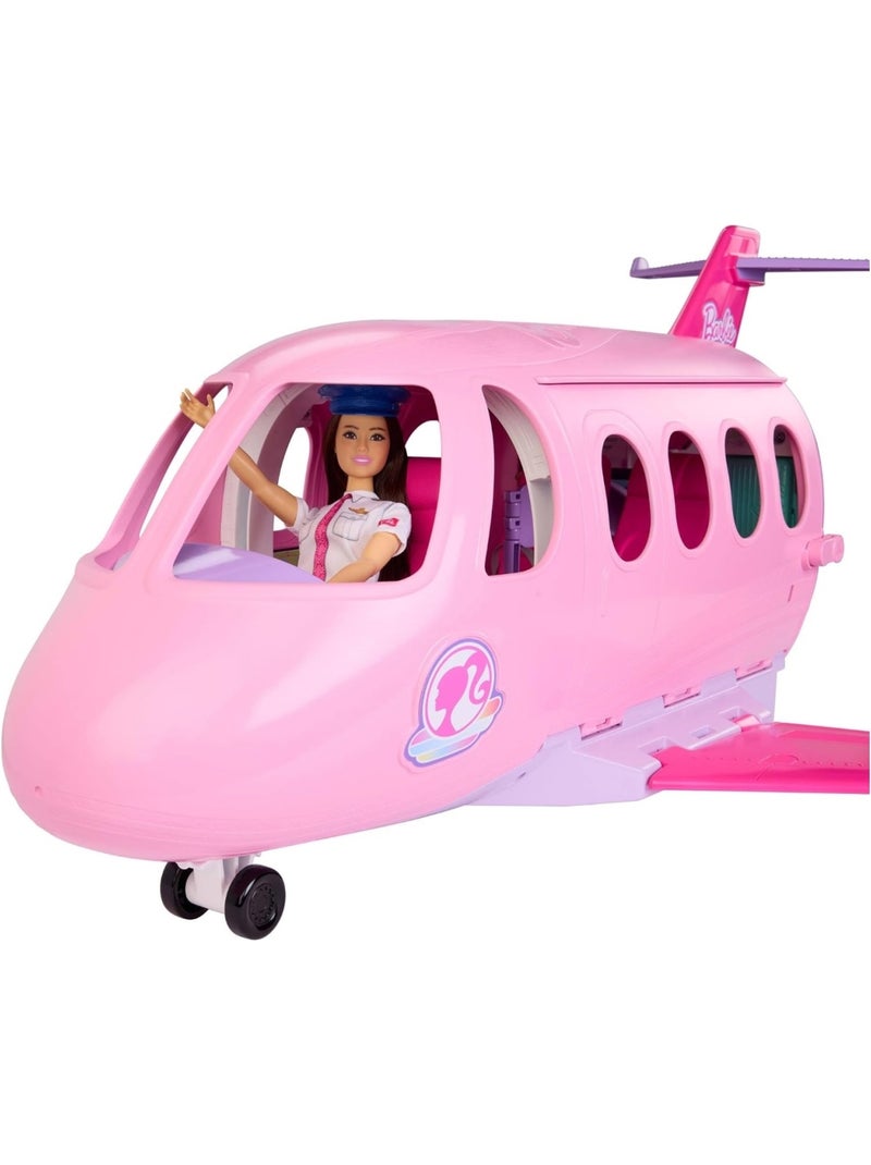 Barbie dream land - avion de rêve avec microphone fonctionnel Rose - Kiabi