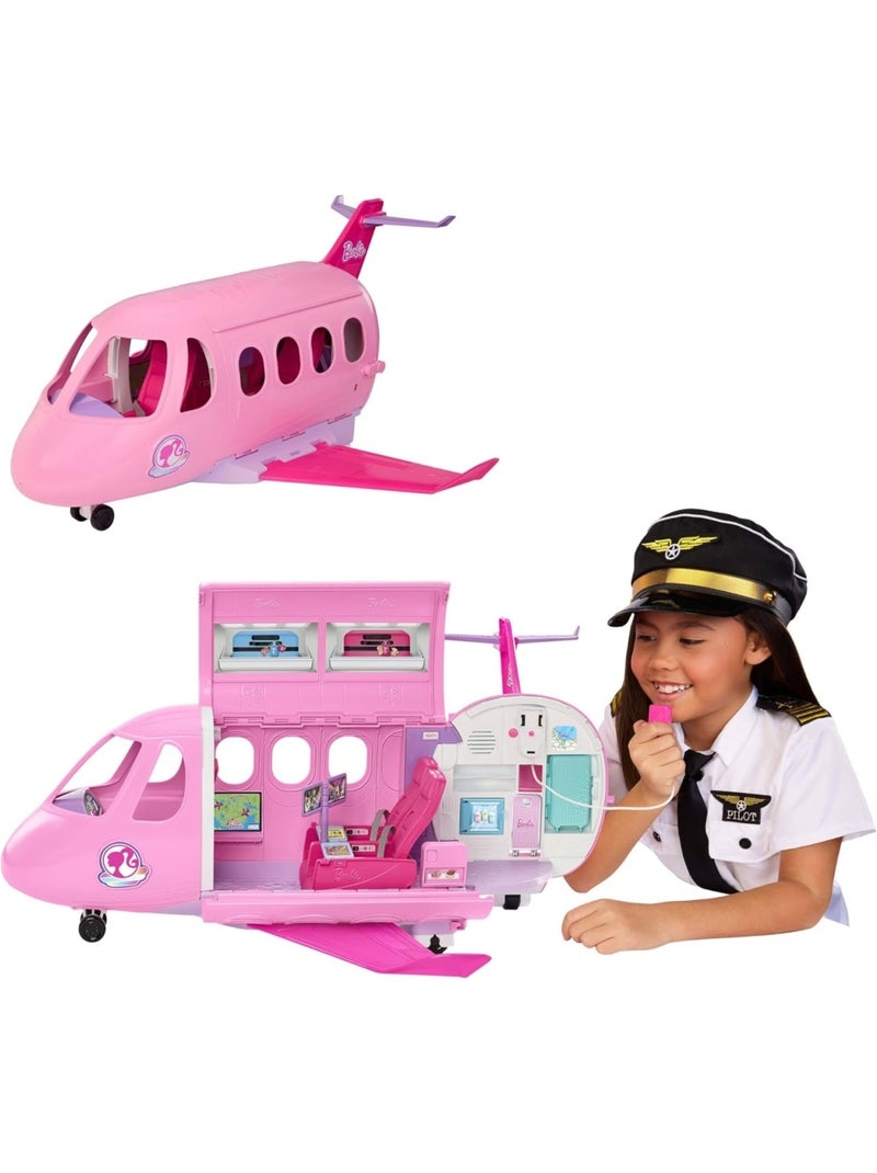 Barbie dream land - avion de rêve avec microphone fonctionnel Rose - Kiabi