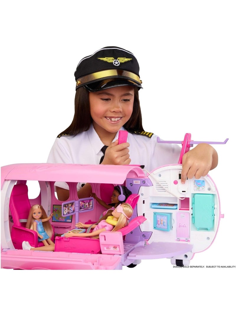Barbie dream land - avion de rêve avec microphone fonctionnel Rose - Kiabi