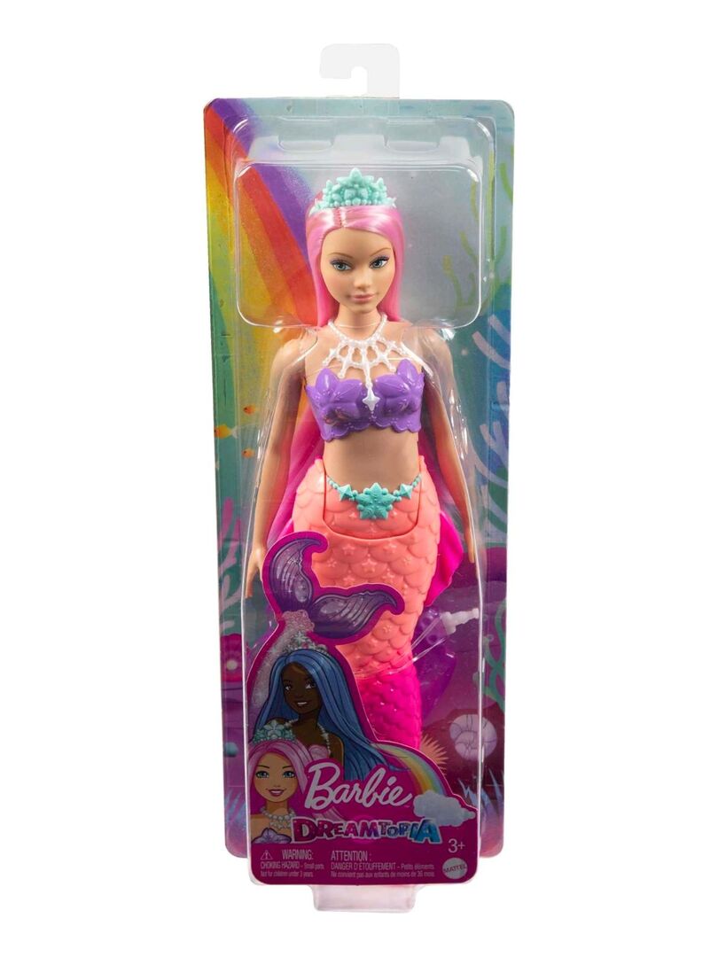 Barbie Dreamtopia Poupée Mannequin Sirène Cheveux Roses - N/A - Kiabi -  18.66€