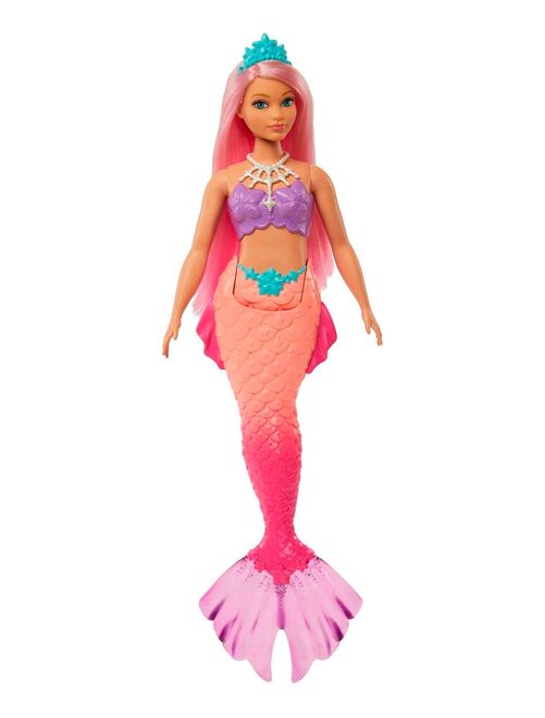 Barbie Dreamtopia Poupée Mannequin Sirène Cheveux Roses - Kiabi