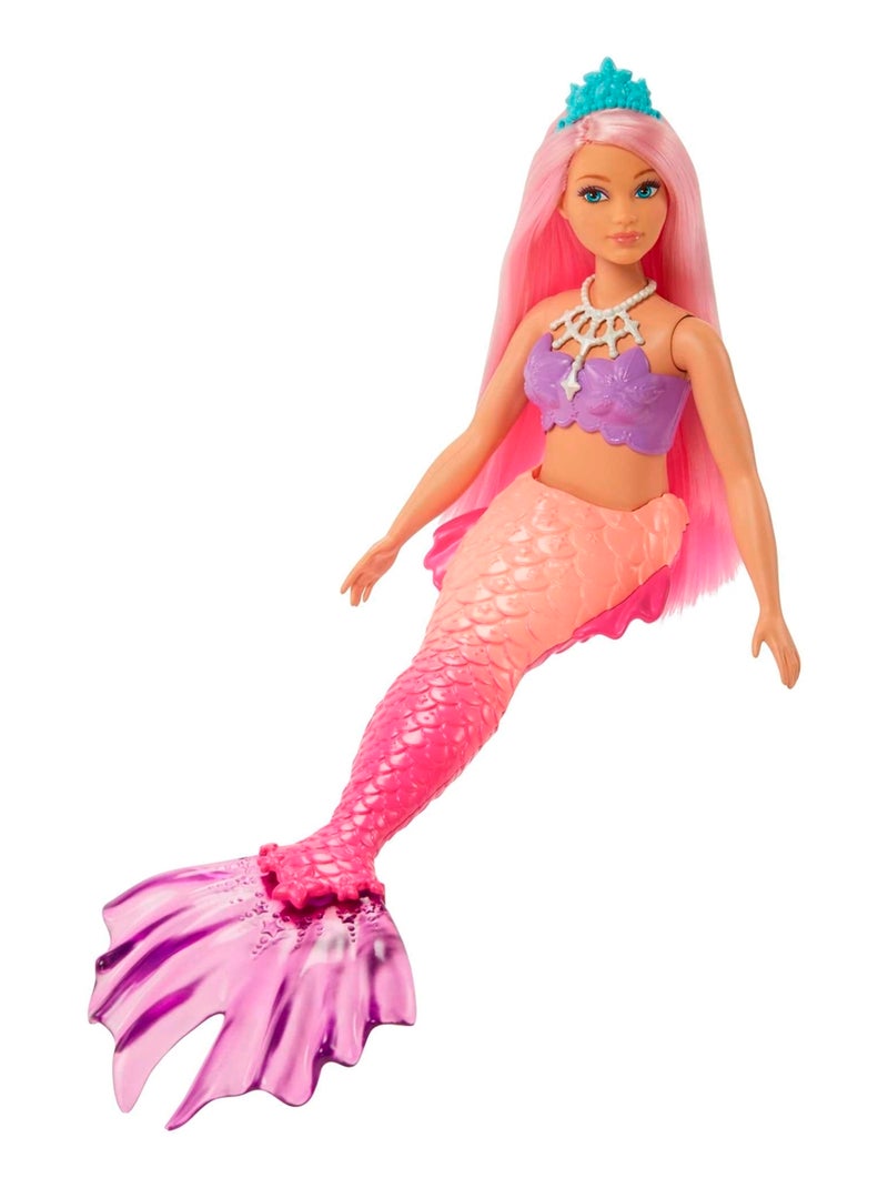 Barbie Dreamtopia Poupée Mannequin Sirène Cheveux Roses Rose - Kiabi