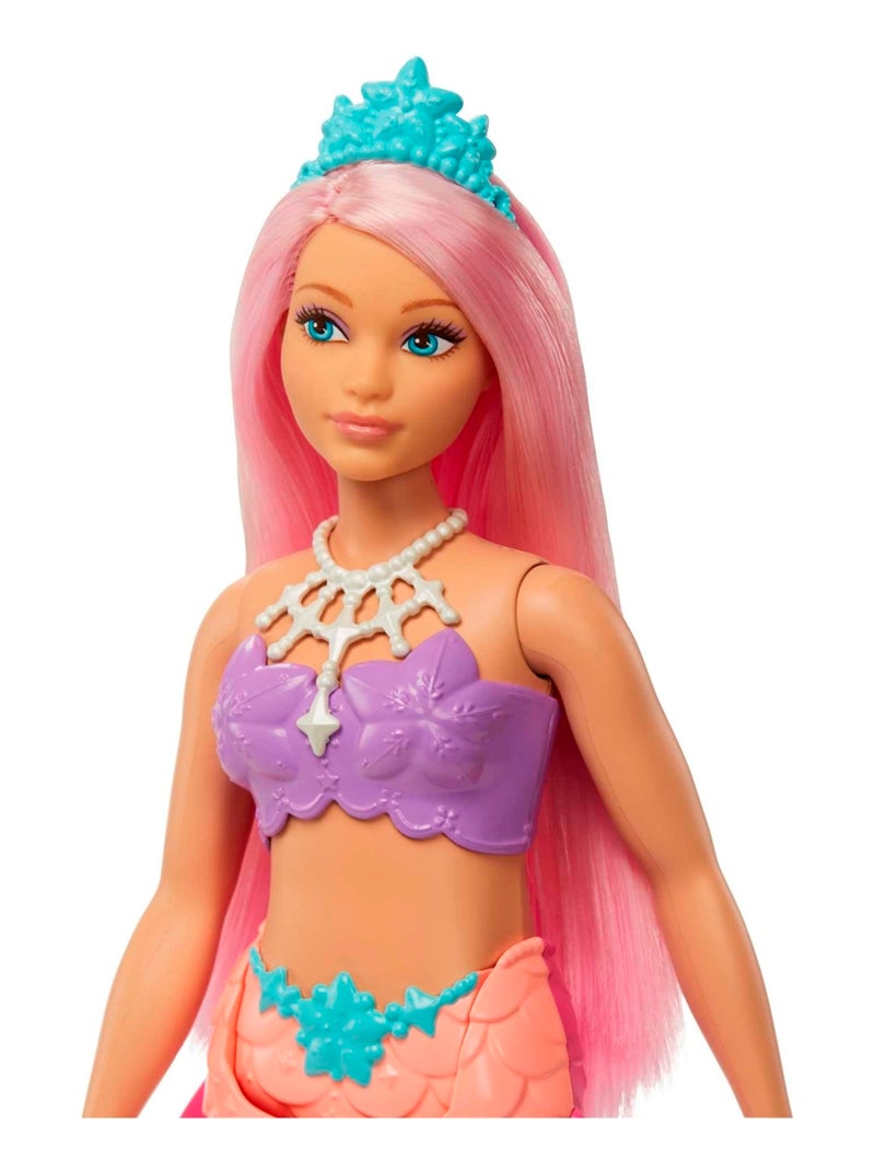 Barbie Dreamtopia Poupée Mannequin Sirène Cheveux Roses Rose - Kiabi