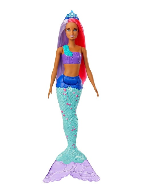 Barbie Dreamtopia poupée sirène aux cheveux roses et violets - Kiabi
