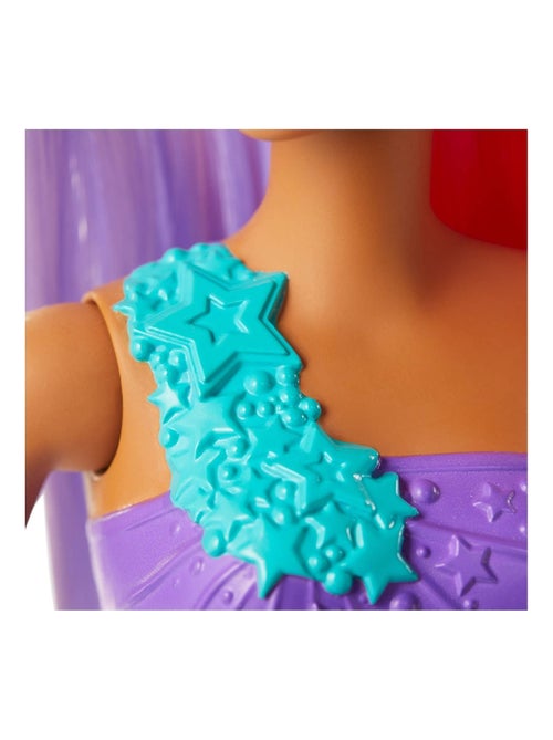 Barbie Dreamtopia poupée sirène aux cheveux roses et violets - Kiabi