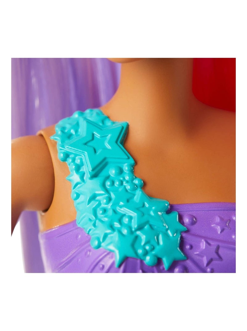 Barbie Dreamtopia poupée sirène aux cheveux roses et violets Multicolore - Kiabi