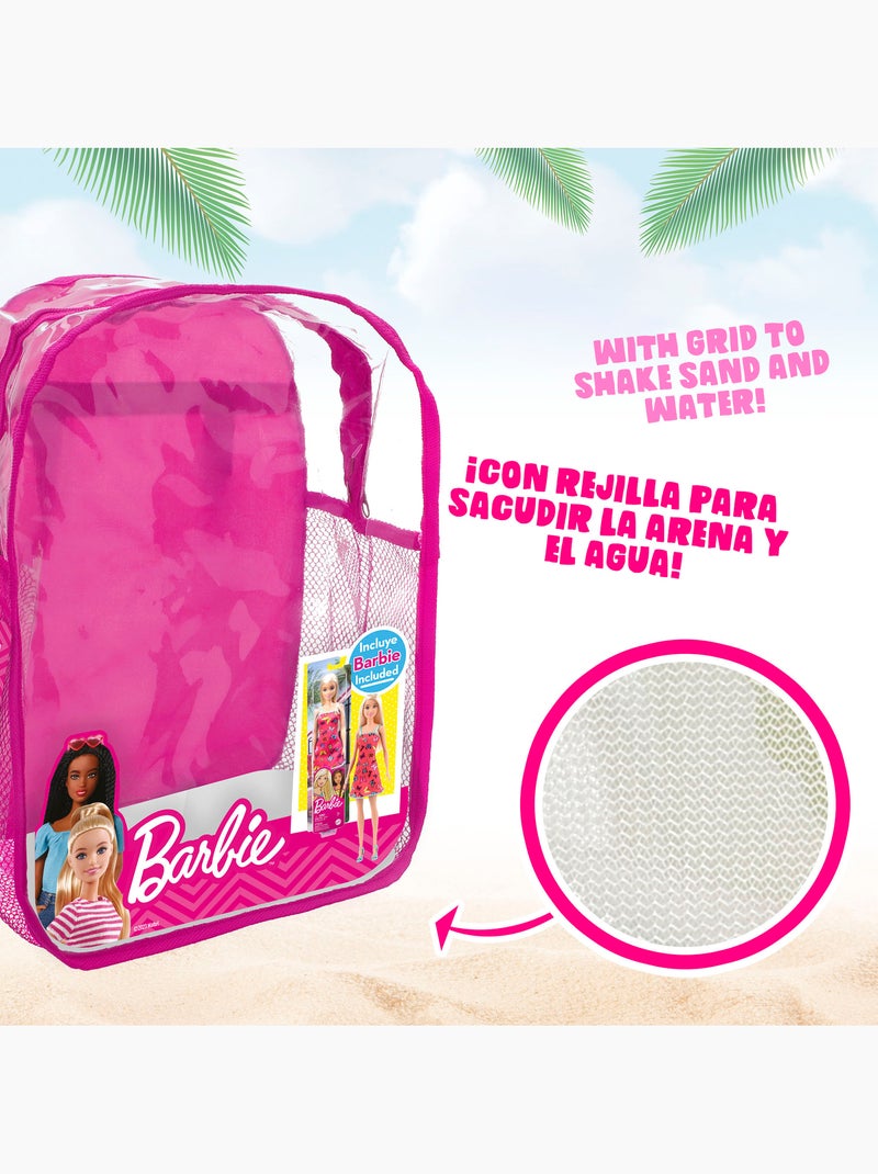 Barbie ensemble beach bucket avec poupée, accessoires et sac de transport N/A - Kiabi