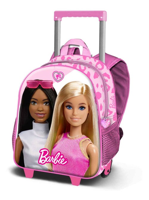 Barbie Fashionista Sac à dos 3D à Roulettes Petit, Rose - Kiabi