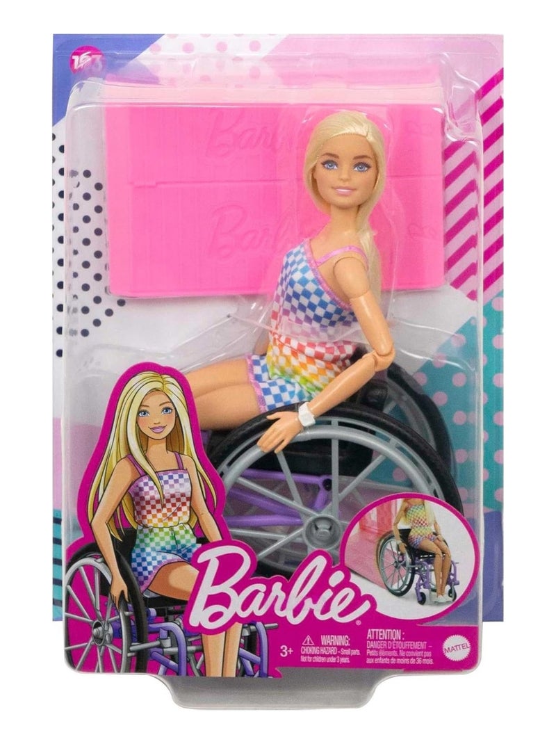 Barbie Fashionistas - Poupée mannequin avec fauteuil roulant Multicolore - Kiabi