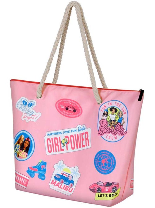Barbie Malibu Sac de Plage Soleil, Rose - Kiabi