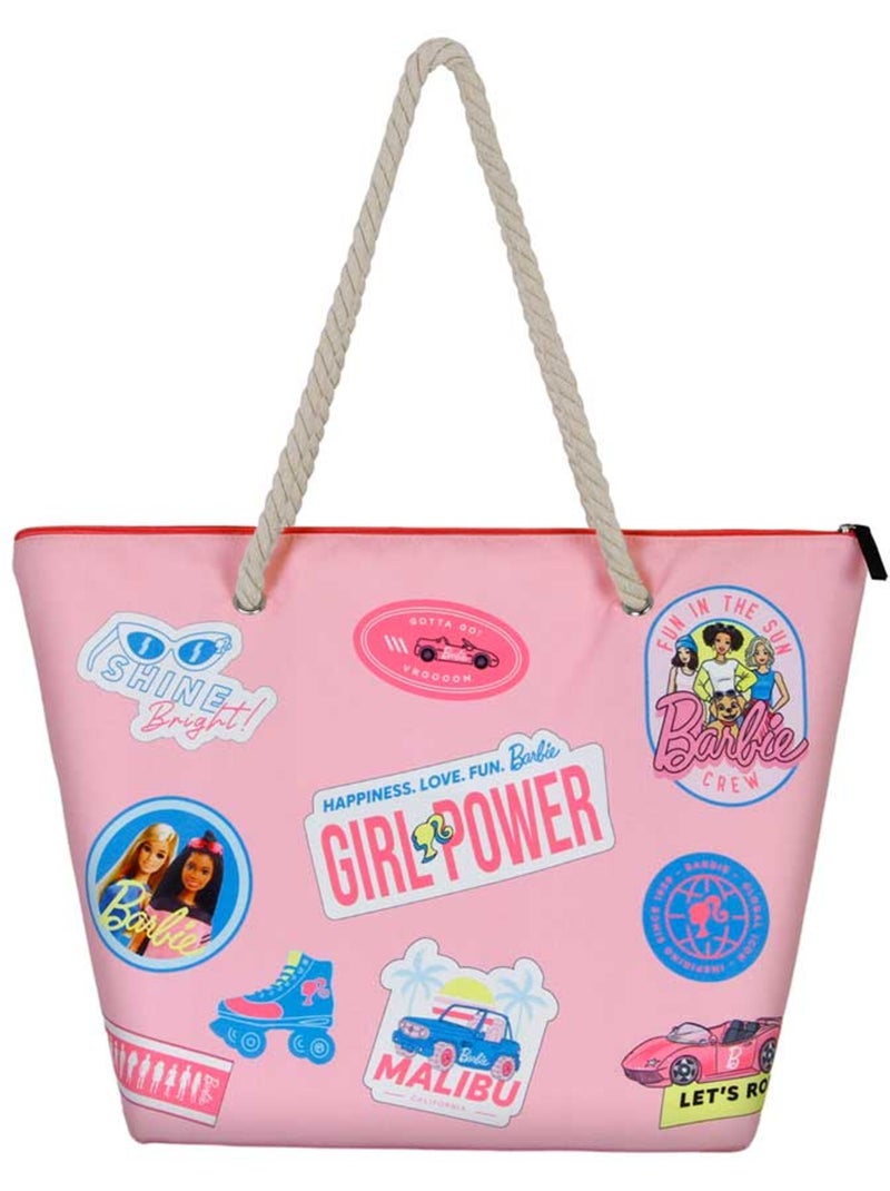 Barbie Malibu Sac de Plage Soleil, Rose Rose - Kiabi
