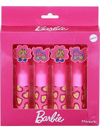 Barbie Mix Pack de 4 Surligneurs, Rose