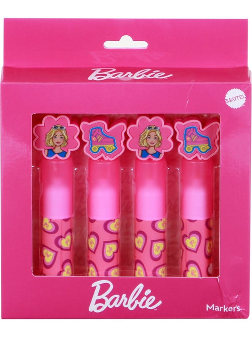 Barbie Mix Pack de 4 Surligneurs, Rose - Kiabi Barbie Mix Pack de 4 Surligneurs, Rose - Kiabi