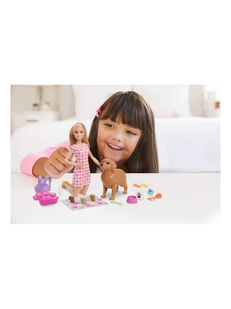 Barbie Naissance Des Chiots Rose - Kiabi