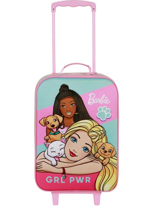 Barbie Pets Valise à Roulettes Soft 3D, Rose - Kiabi