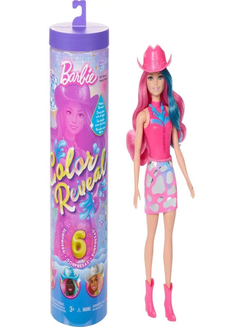 Barbie Poupée Mannequin Color Reveal Série Disco Star - Kiabi