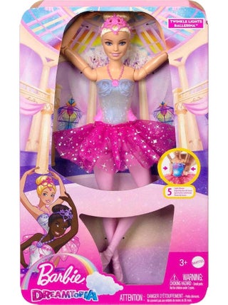 Barbie Poupée Mannequin Dreamtopia Ballerine Lumières Scintillantes