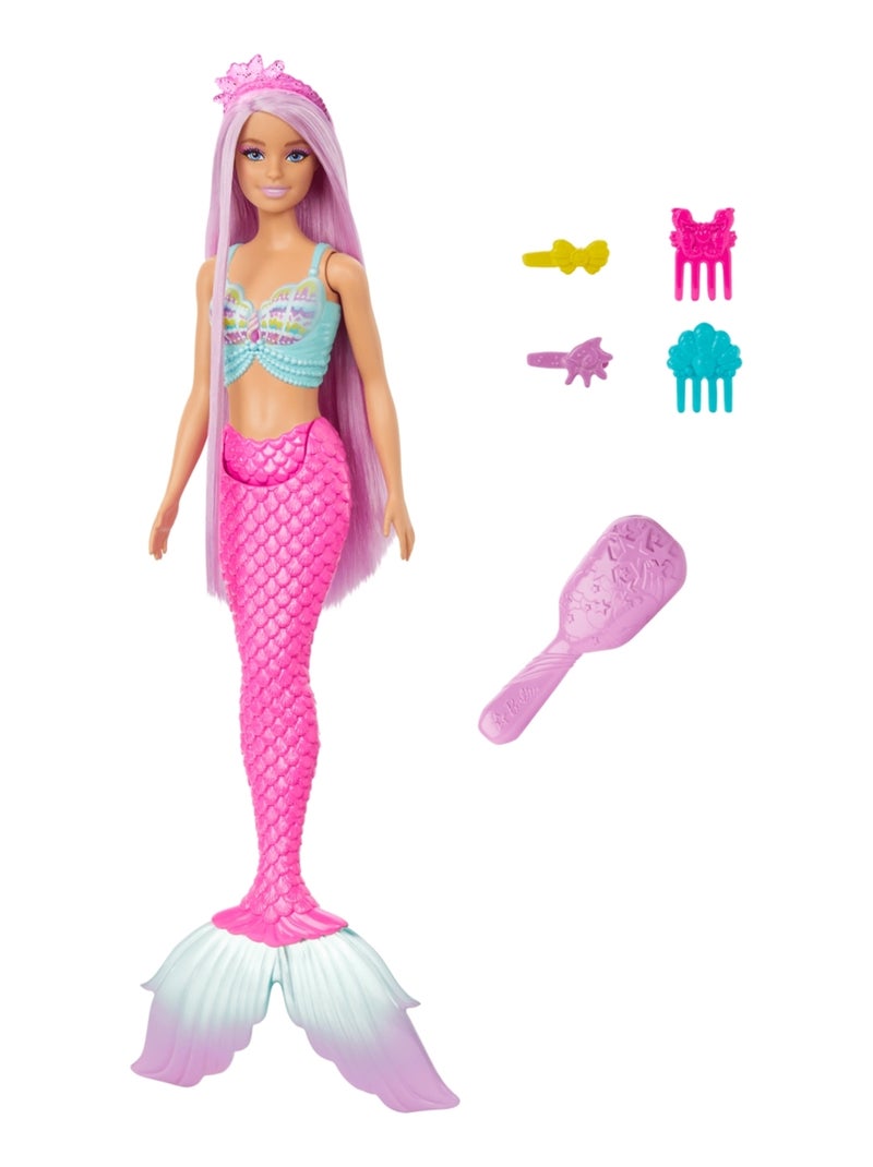 Barbie Poupée mannequin Fantaisie sirèneà cheveux longs Multicolore - Kiabi