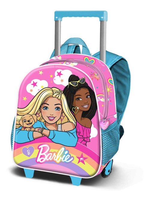 Barbie Rainbowy Sac à dos 3D à Roulettes Petit, Rose - Kiabi