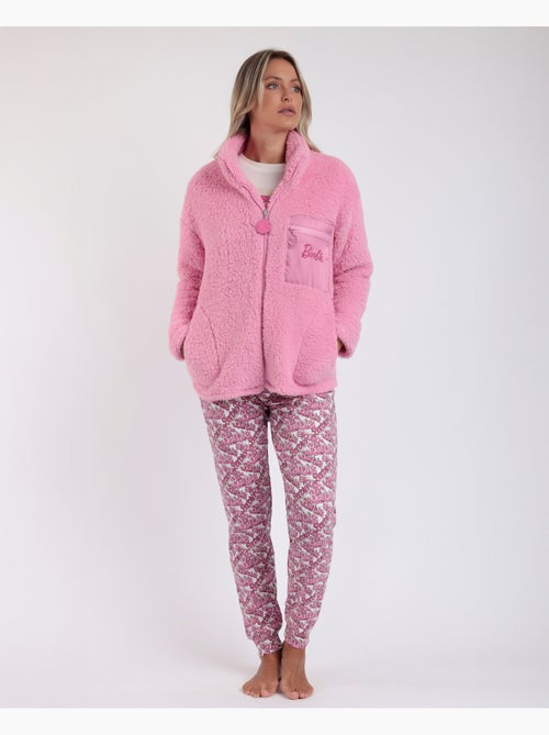 Barbie Robe de chambre chaude manches longues effet sherpa Sweet pour femme - Kiabi Barbie Robe de chambre chaude manches longues effet sherpa Sweet pour femme - Kiabi