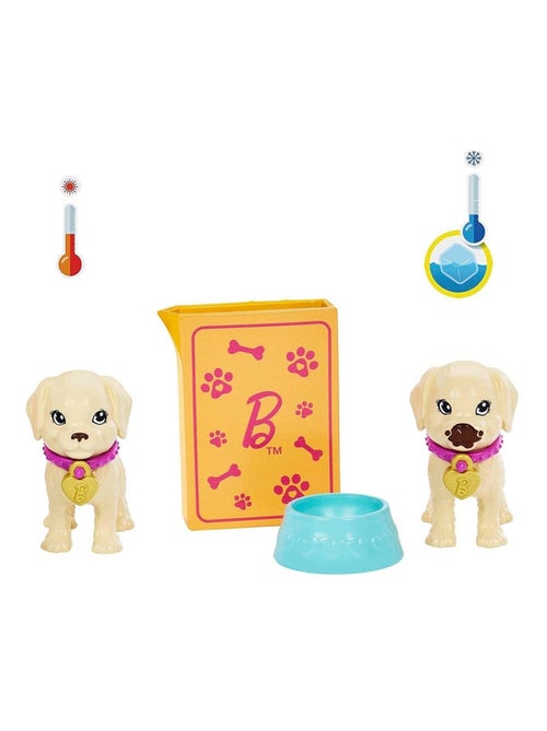 Barbie Set de jeu d'adoption de chiots avec poupée brunette - Kiabi
