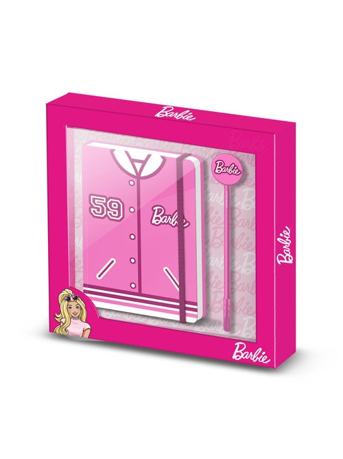 Barbie Varsity Coffret Cadeau avec Journal et Stylo à Bille Fashion, Rose - Kiabi