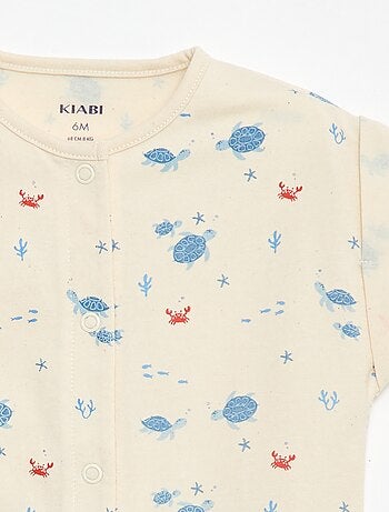 Barboteuse à manches courtes avec motif