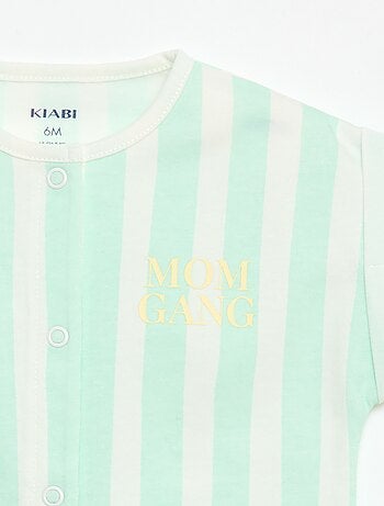 Barboteuse à manches courtes avec motif