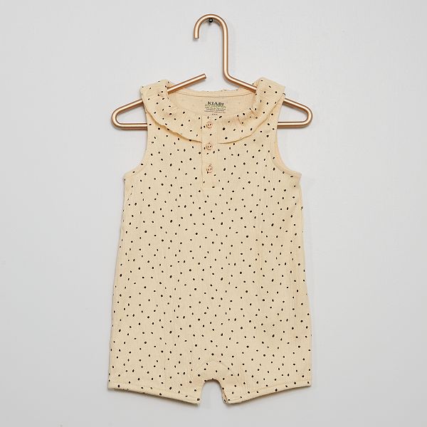 Barboteuse A Pois Et Motif Girafe Dore Bebe Fille Kiabi 2 70