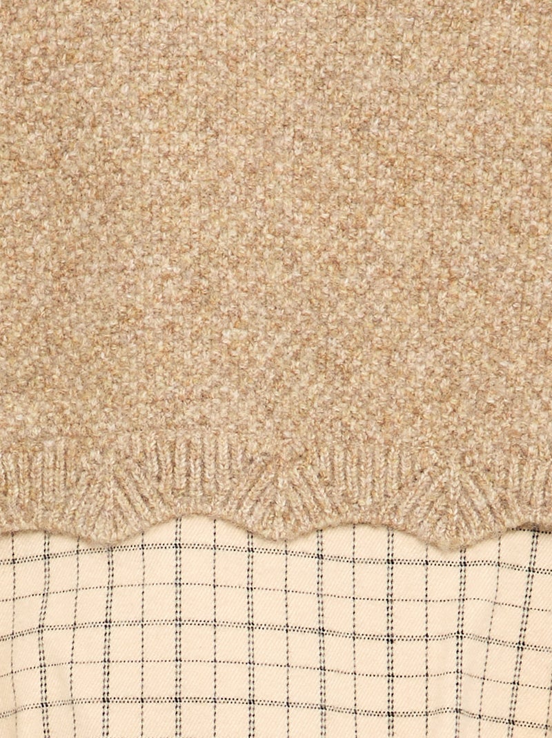 Barboteuse avec partie pull sans manches Beige - Kiabi