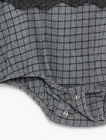 Barboteuse avec partie pull sans manches