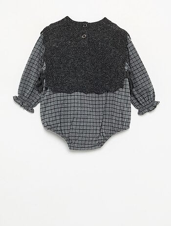 Barboteuse avec partie pull sans manches