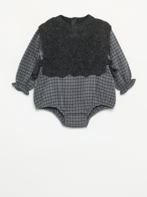 Barboteuse avec partie pull sans manches - Kiabi