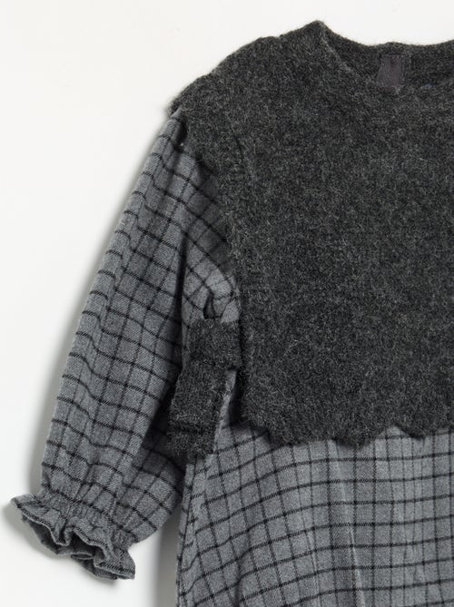 Barboteuse avec partie pull sans manches - Kiabi