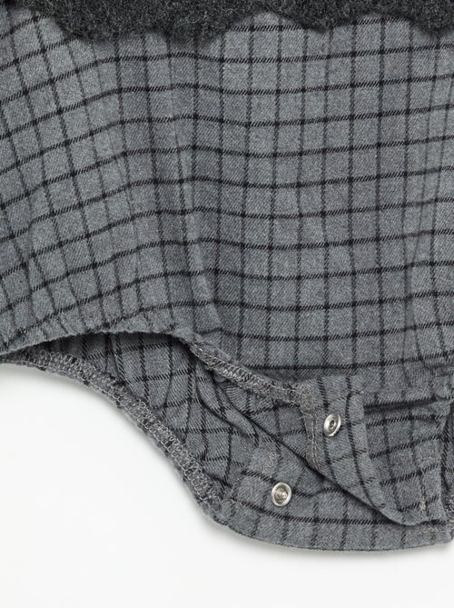 Barboteuse avec partie pull sans manches - Kiabi