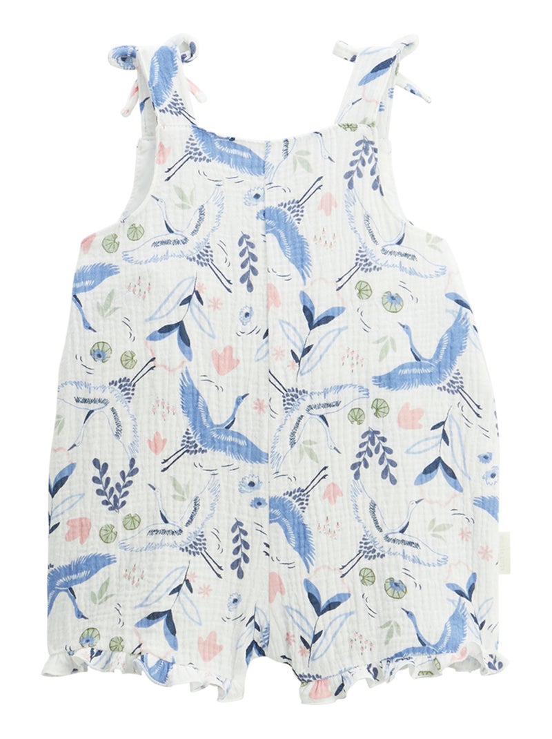 Barboteuse bébé + chapeau en gaze de coton Tiana Ecru - Kiabi