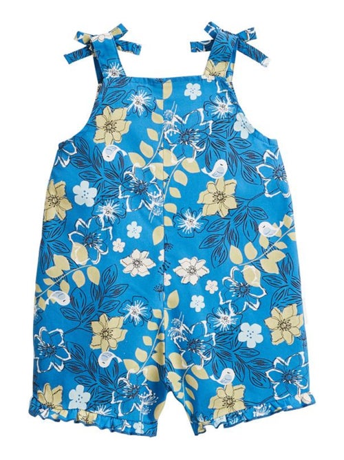 Barboteuse bébé + chapeau en popeline Flora - Kiabi