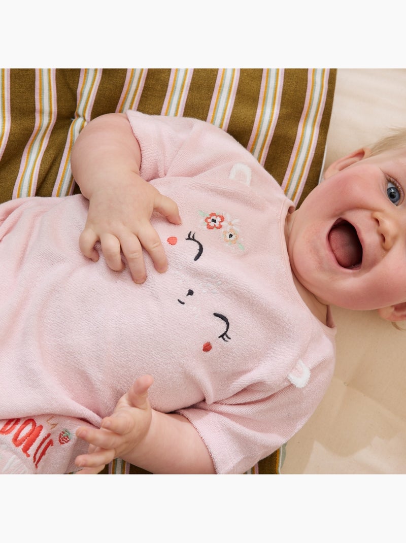 Barboteuse bébé en éponge Saona Rose - Kiabi