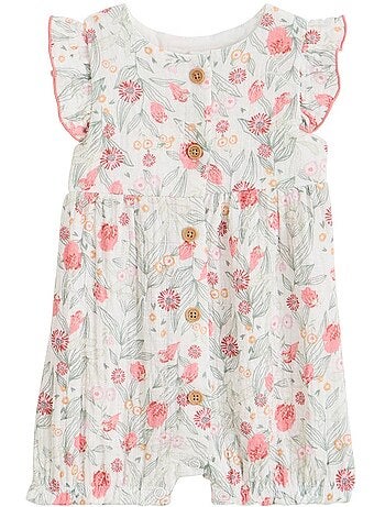 Barboteuse bébé en gaze de coton Anaelle